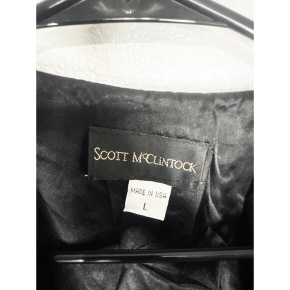 Scott McClintock Black Velvet shrug Bolero Jacket L Fits like s/med Vintage Y2K - Picture 3 of 4